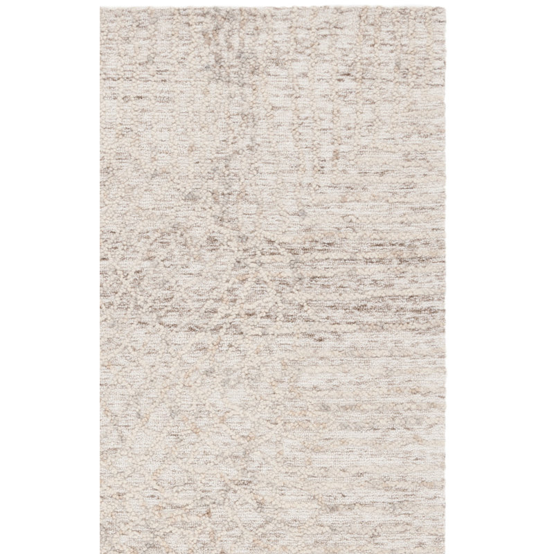 Mariom 534 Hand Tufted Wool/Cotton Abstract Indoor Use Only Rug in Beige/Gray, Rectangle 8' x 10'