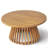 Outdoor Acacia Wood Patio Coffee Table, Round Coffee Table For Backyard, Lawn, Balcony-1551714026