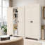 71'' 2 Shapely Door Cabinet With Lock, Metal Storage Cabinet with Doors and Adjustable Shelves