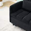 Lit 3 en 1 de 52 po noir moderne, multifonctionnel et confortable pour le salon, avec coussins d'invités, coussins, poches, coussin en velours élégant et fonctionnel, pratique-516553319