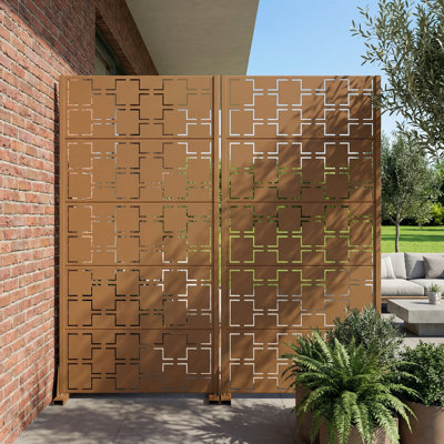 Panneau de clôture d'intimité en métal avec motif élégant