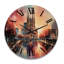 Horloge murale en bois massif Ollyver-1063199760