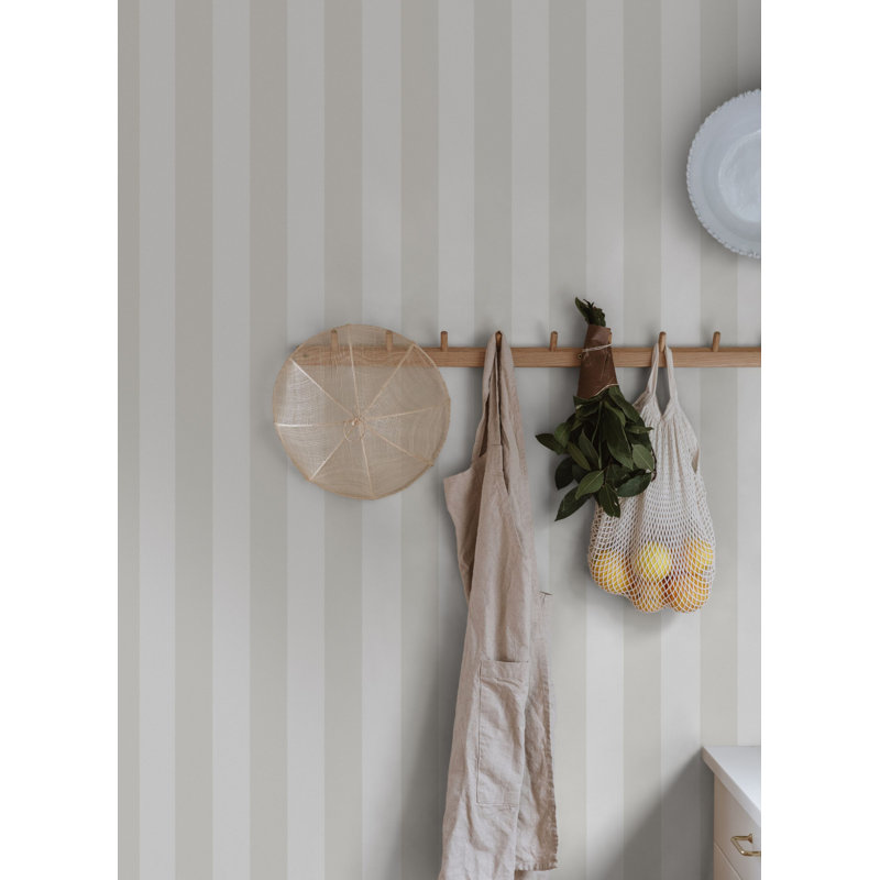 Villa Dalaro 2 Striped Wallpaper Roll, Sandstone