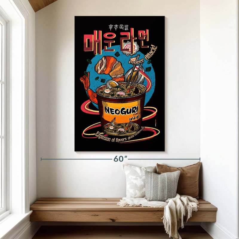 Yarlin Spicy Noodles, 51" H x 34" W