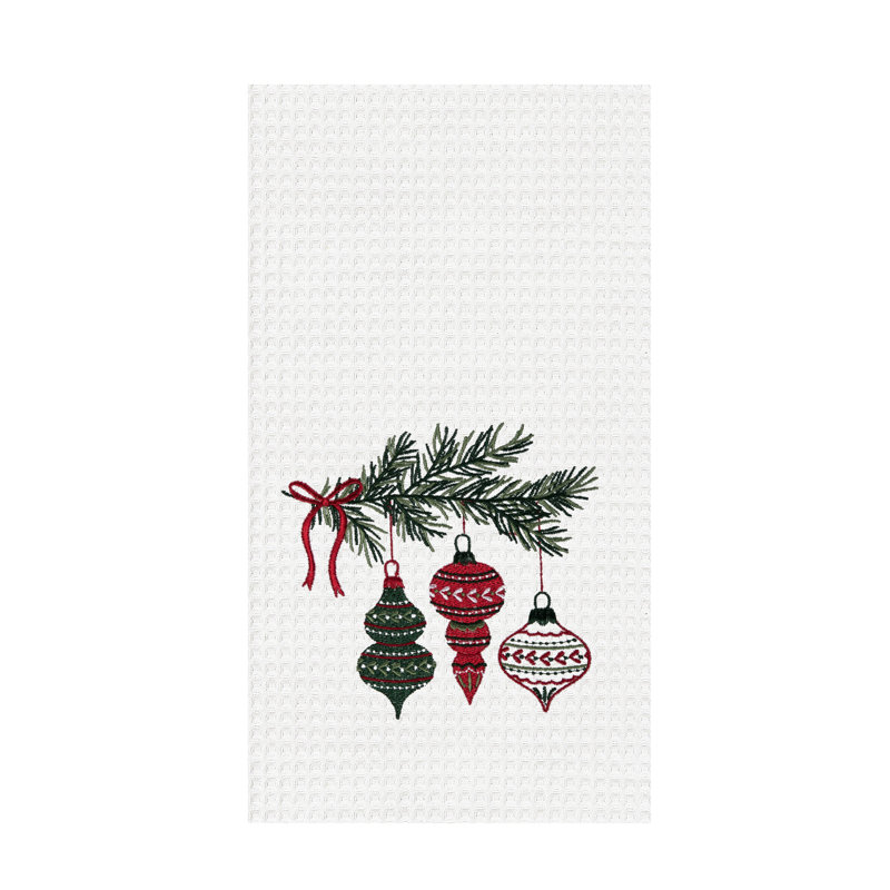 Serviette de Noël brodée Mistletoe