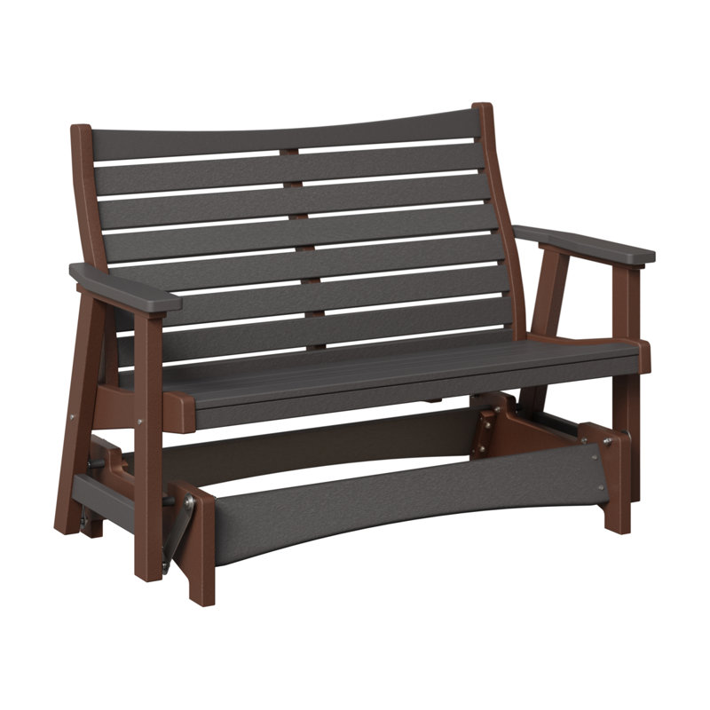 Berlin Gardens Bristol Double Glider, Plateau gris fumée / base brun chocolat