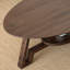 Table de bout ronde en noyer noir