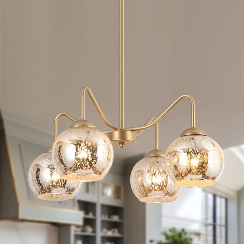 Cicel 4 - Light Dimmable Chandelier, Light Gold