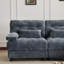 Capacité de poids de 350 lb avec 4 positions réglables, 93 pouces 3 + 1 sièges et tissu chenille bleu, capacité de conception de 3 coussins décoratifs, chenille, décoratif