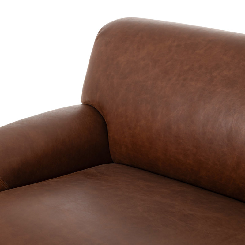 Kent Sofa, Dulane Mahogany Top Grain Leather