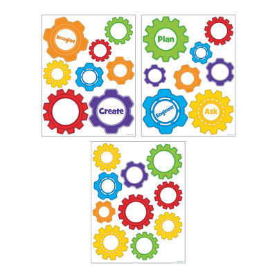 26 Piece Gears Floor Decals Set