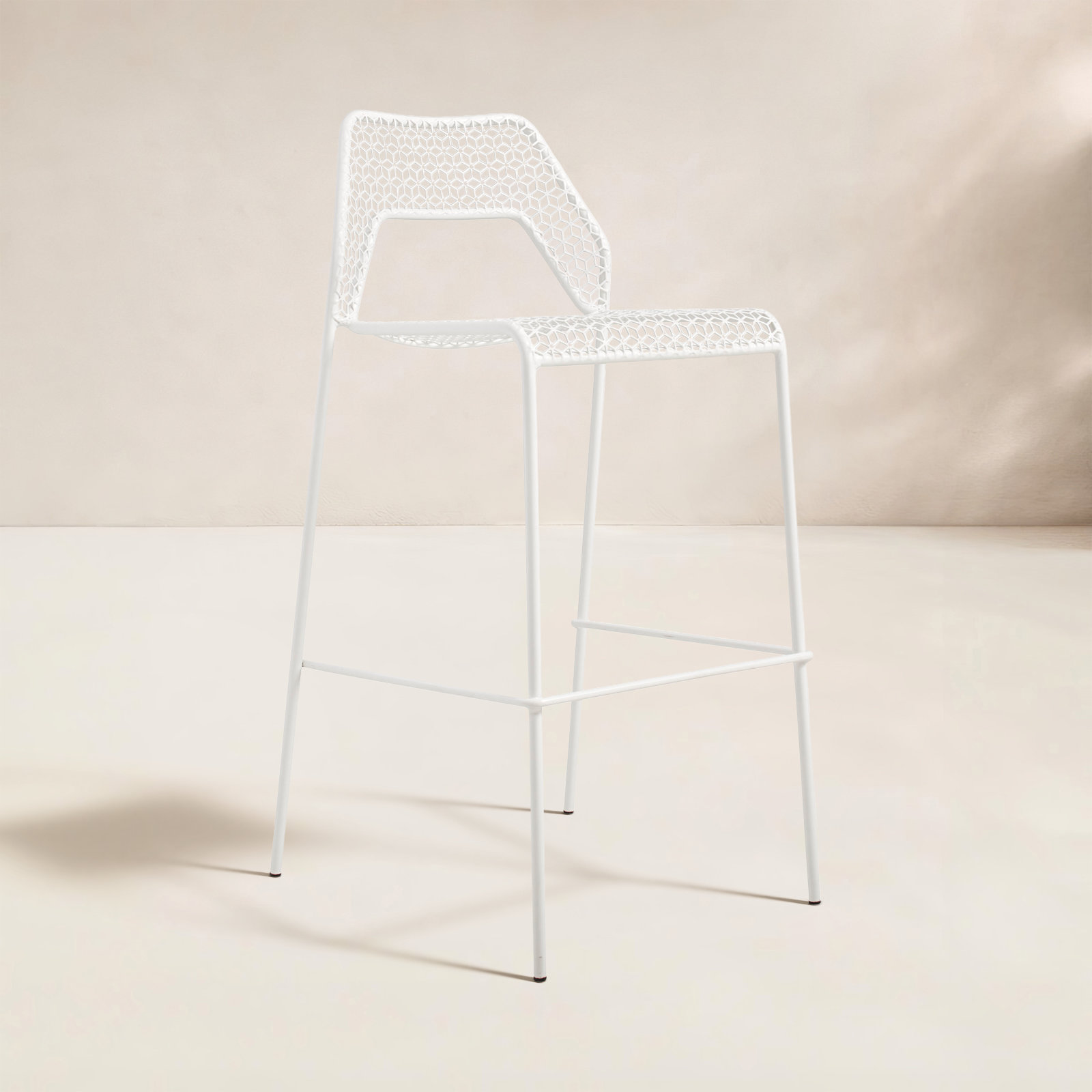 Hot Mesh Outdoor Bar Stool, Off White, Bar Stool (30.5" Seat Height)