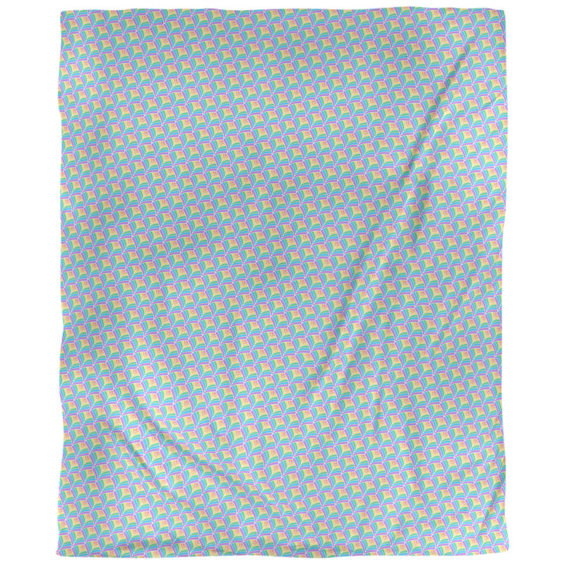 Tissu d’échelle en arc-en-ciel, Pastel, L 54 po x l 36 po, Lin naturel paloma
