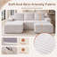MIMO U-Shape Corduroy Sectional Sofa with Ottoman