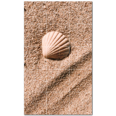Murale en céramique satinée 6 "x 6" Beach Photo