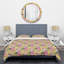 Ensemble de housse de couette de roses de style mid-century à la main aquarelle-40702471