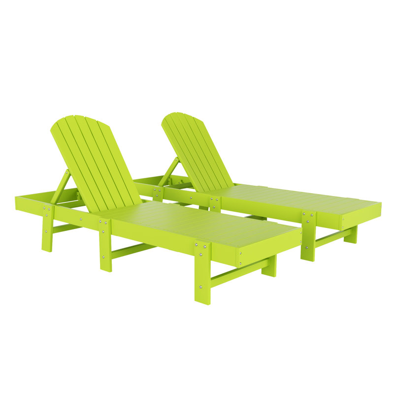 Altura Outdoor Chaise Lounge Set, Lime