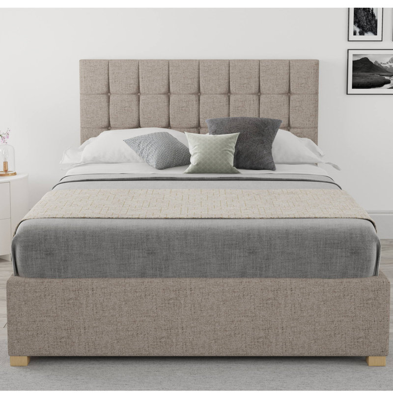 Chevalier Upholstered Lift Up Storage Bed, Super King (6'), Mineral