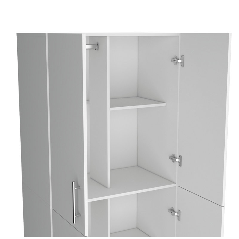 Armoire 4 portes, Blanc, H 70,8 po x l 31,5 po x P 18,9 po