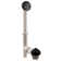 White PP Push Pull Bathtub Leg Drain Assembly with 2-Hole Overflow