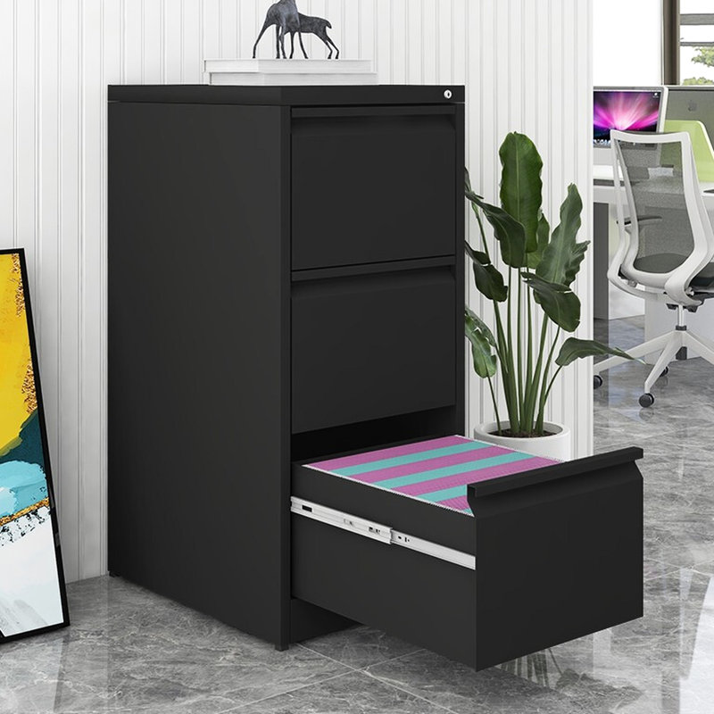 Classeur verrouillable à 3 tiroirs Home Office, Black