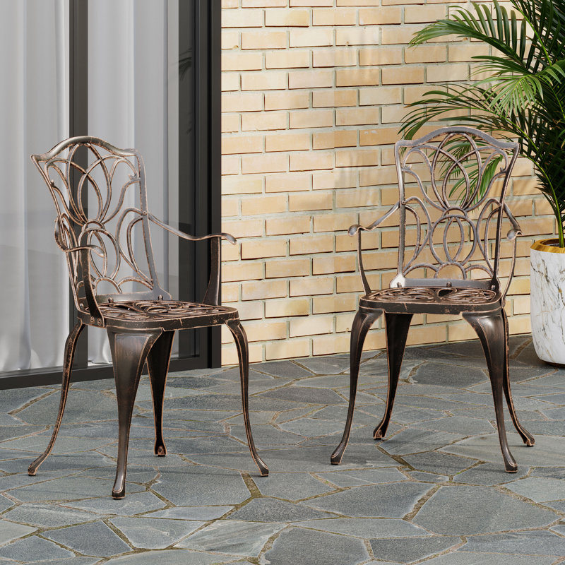 Chaise de salle à manger, cuivre (ensemble de 2)