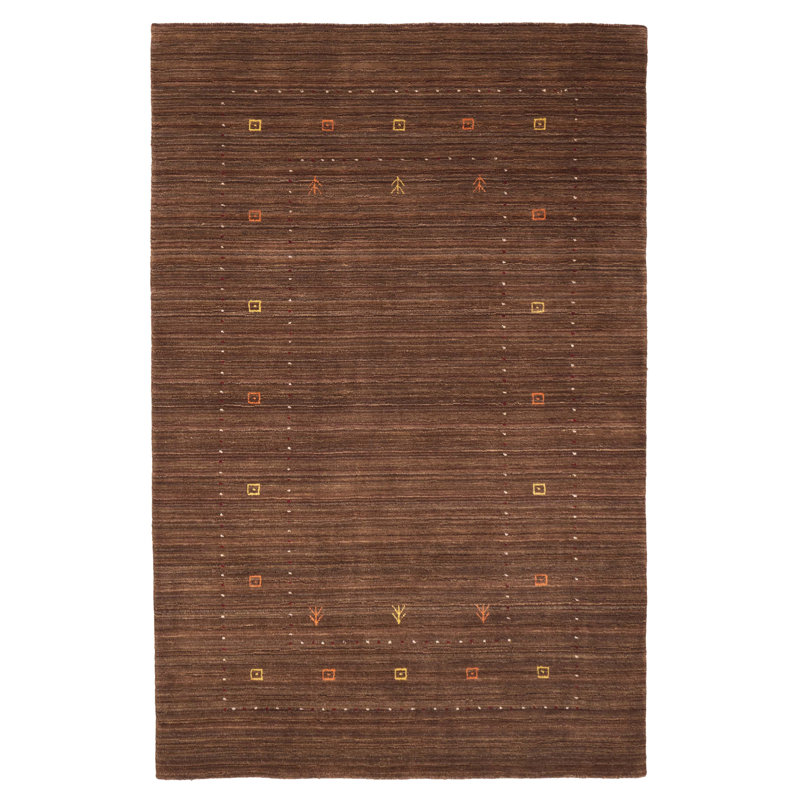 Kashkuli Gabbeh Brown Rug 4'11" x 7'8"