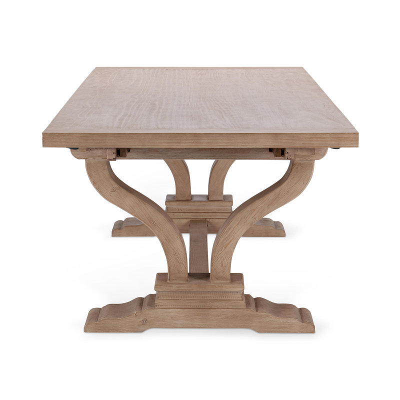 Albert Extendable Dining Table, Antique Beige