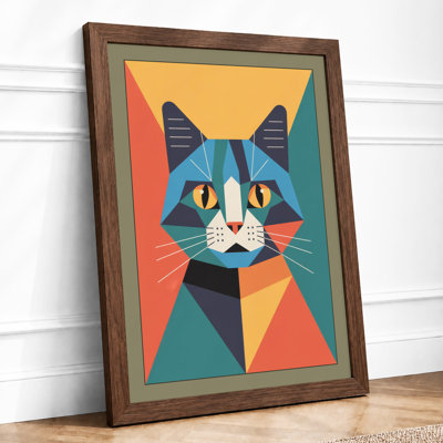 Cat Portrait Geometric - Print