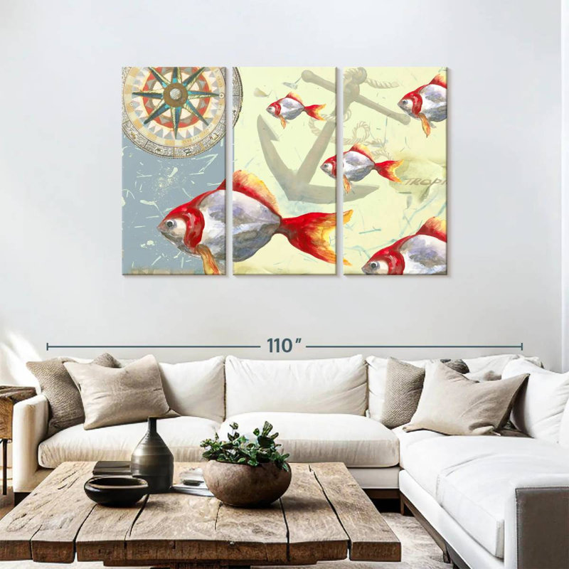 Brampt Tropical Fish I, 48" H x 74" W