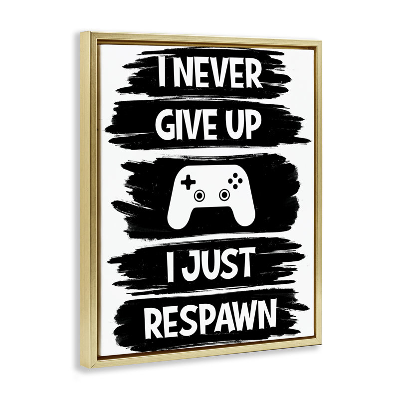 Cadre flottant Never Living Up, respawn, design par Marcus Prime, H 31 po x l 25 po, Cadre flottant métallique doré