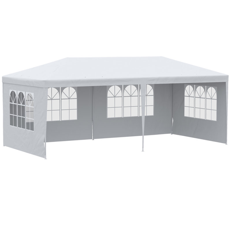 Grande tente de réception, pavillon pour abri avec 4 parois latérales amovibles, abri-jour pour les mariages
