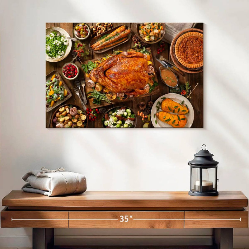 Yarlin Thanksgiving Feast, 16" H x 24" W