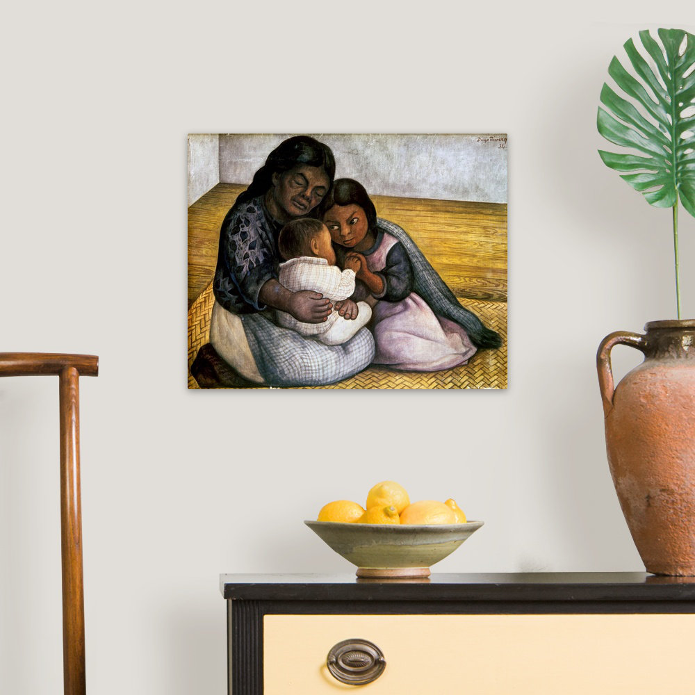 Canvas On Demand Rivera: Mother and Children by Diego Rivera Painting ...