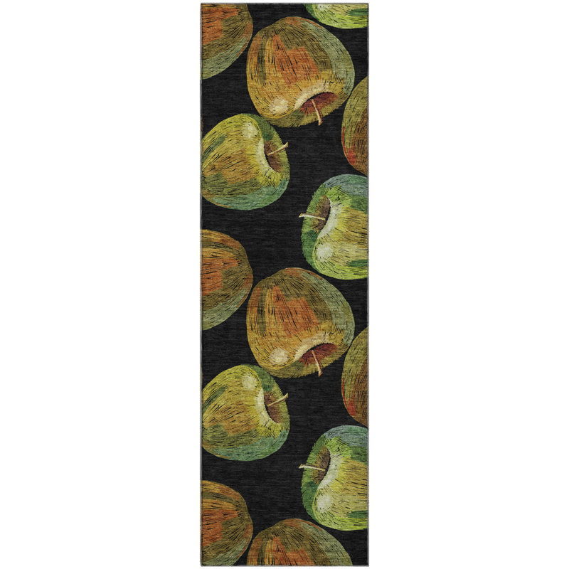Premium Machine Washable Claudiane AMF163 Midnight Rug, Runner 2'3" x 7'6"