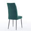 Chaise de salle à manger en velours de 2 pièces avec repose-pieds en fer réglable de style contemporain pour une décoration intérieure-2076551237