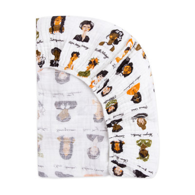 Women in History Muslin Fitted Crib Sheet