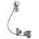 35" Cable Drive Pop-Up Bathtub Drain Trim with PVC Assembly and Ball Joint Elbow Rotary Overflow