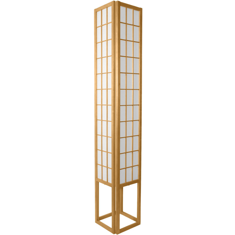 Lampe sur pied colonne 72 "Kamoria, Naturel