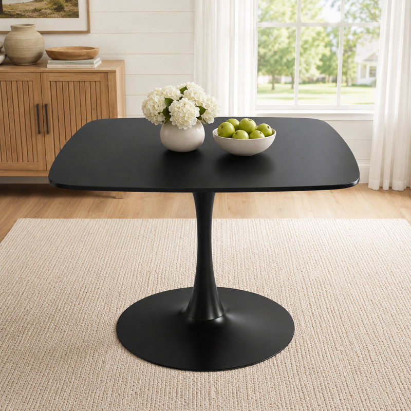 Table de conférence Kharee, Noir mat, L 43,11 po x L 43,11 po