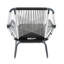 Assise club contemporaine avec structure en métal robuste et coussins d'eau - Élégante chaise longue - Revêtement de fabrication stable