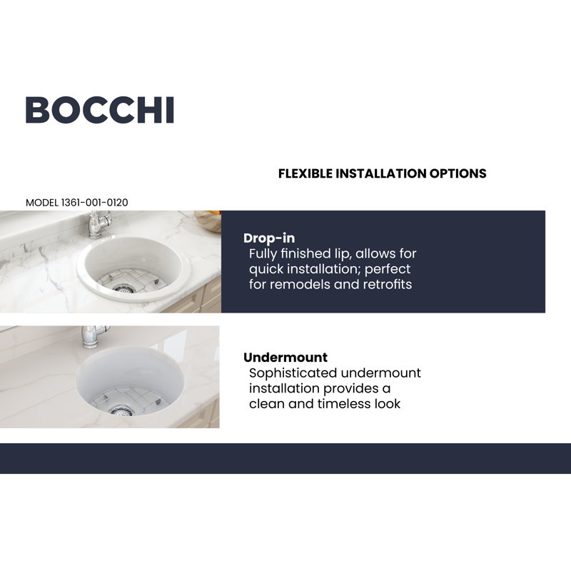 18.5'' L Kitchen Sink, Glossy White