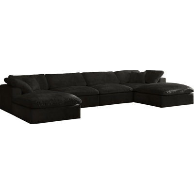 Millersburg Velvet U-Shaped Sectional Reversible