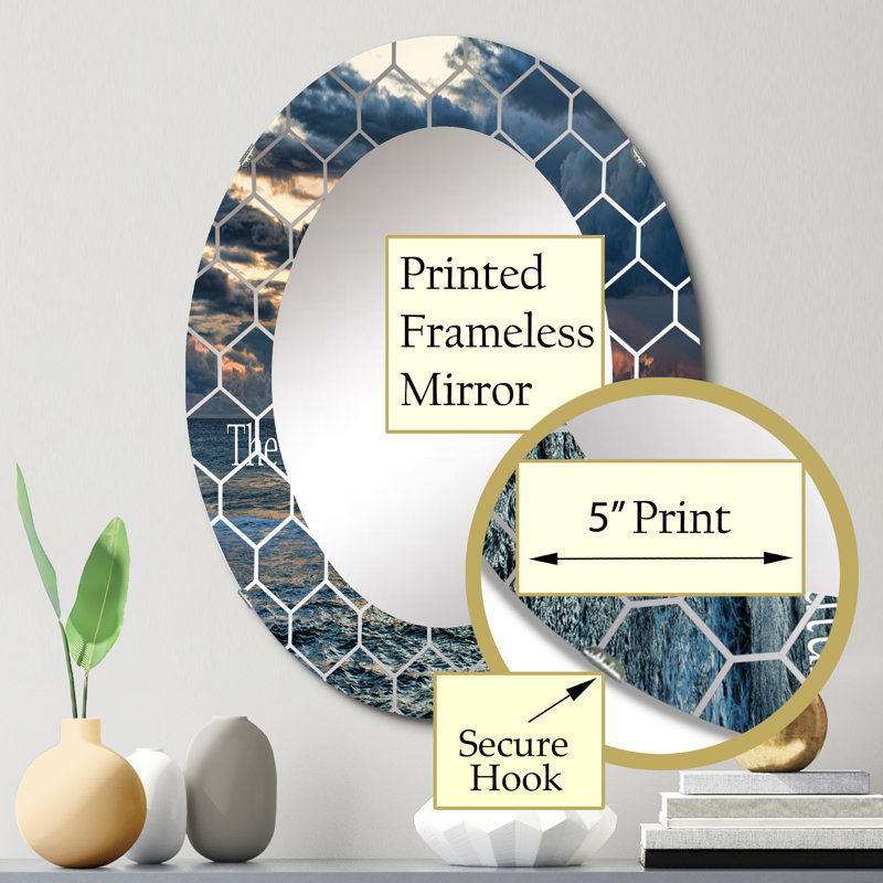 La meilleure façon de prédire l'avenir est de la créer - Miroir mural nautique et côtier, 30 po x 20 po