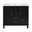 Meuble-lavabo de 36 pouces avec lavabo supérieur, parfait pour les salles de bain modernes et peu encombrant-132937619