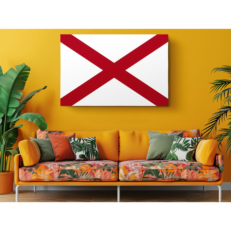 «Alabama State Flag», impression sur toile tendue, L 36 po x H 24 po