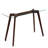 Diano 43.3" Narrow Console Table with Solid Wood Legs and Tempered Glass Top Desk-441693468
