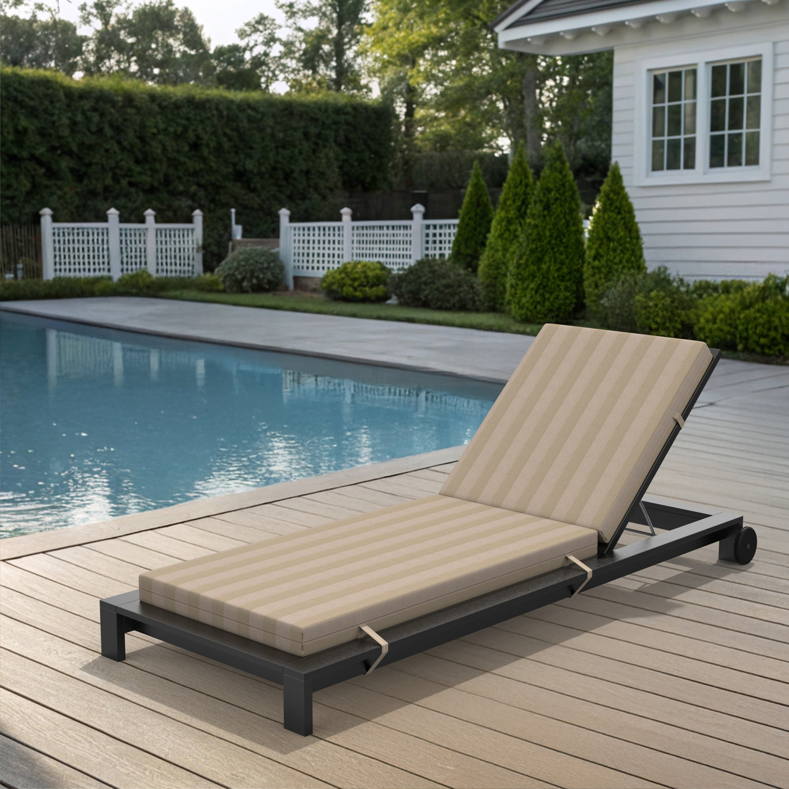 Lani Sunbrella® Seat and Back Cushion, 24" W x 45" D, Expressive Sparrow
