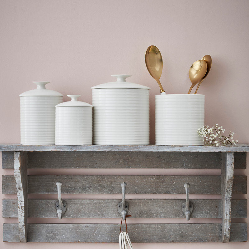 Sophie Conran, White - Storage Jar, 20cm H x 16.6cm W x 16.6cm D