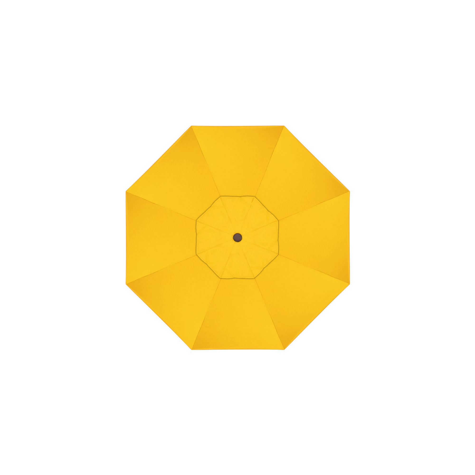 Roverta 9' Market Sunbrella® Umbrella, Canvas Sunflower Yellow Sunbrella® Canvas, Silver